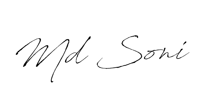 Md Soni stylish signature style. Best Handwritten Sign (Antro_Vectra) for my name. Handwritten Signature Collection Ideas for my name Md Soni. Md Soni signature style 6 images and pictures png