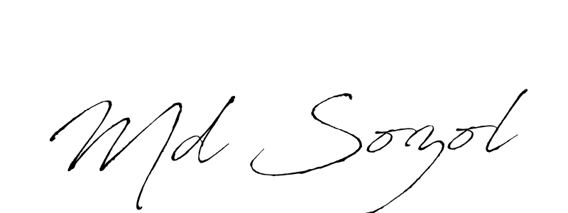 Design your own signature with our free online signature maker. With this signature software, you can create a handwritten (Antro_Vectra) signature for name Md Sozol. Md Sozol signature style 6 images and pictures png