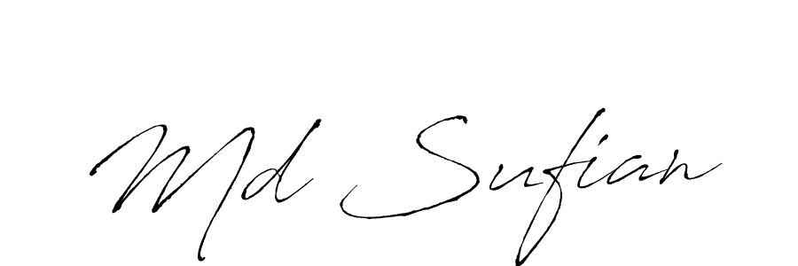 Md Sufian stylish signature style. Best Handwritten Sign (Antro_Vectra) for my name. Handwritten Signature Collection Ideas for my name Md Sufian. Md Sufian signature style 6 images and pictures png