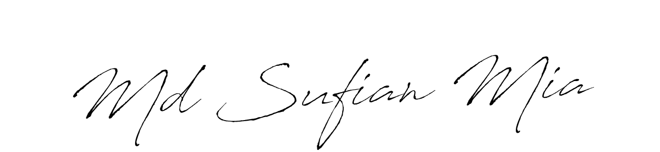 How to make Md Sufian Mia signature? Antro_Vectra is a professional autograph style. Create handwritten signature for Md Sufian Mia name. Md Sufian Mia signature style 6 images and pictures png
