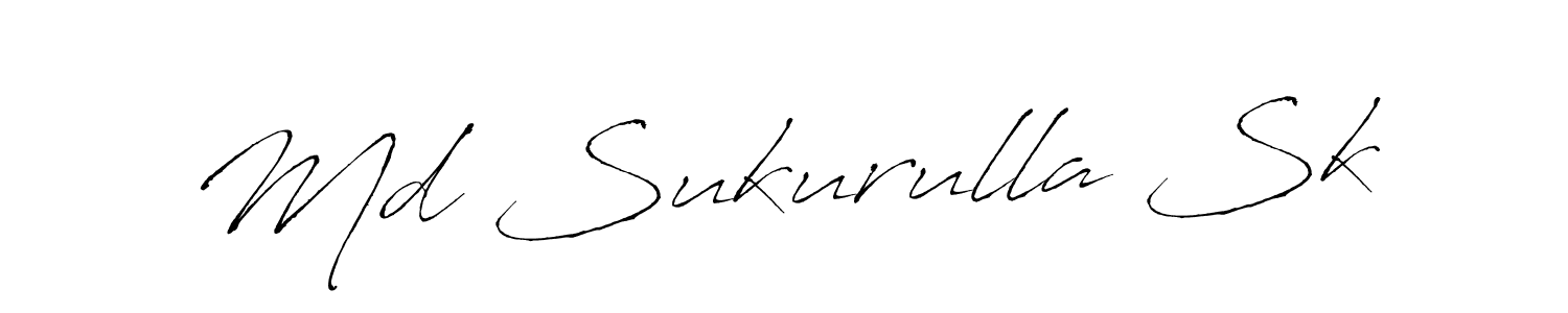 How to make Md Sukurulla Sk name signature. Use Antro_Vectra style for creating short signs online. This is the latest handwritten sign. Md Sukurulla Sk signature style 6 images and pictures png
