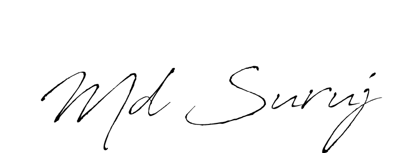 How to make Md Suruj signature? Antro_Vectra is a professional autograph style. Create handwritten signature for Md Suruj name. Md Suruj signature style 6 images and pictures png