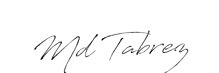 Design your own signature with our free online signature maker. With this signature software, you can create a handwritten (Antro_Vectra) signature for name Md Tabrez. Md Tabrez signature style 6 images and pictures png