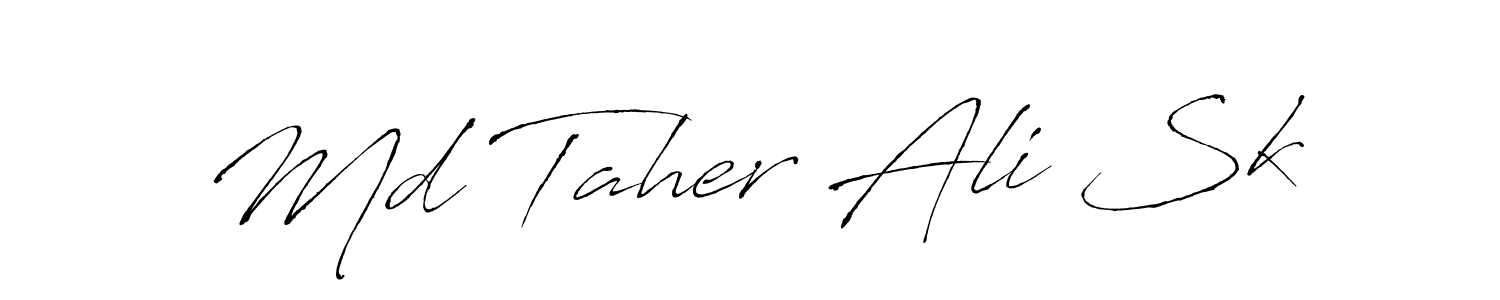 How to make Md Taher Ali Sk signature? Antro_Vectra is a professional autograph style. Create handwritten signature for Md Taher Ali Sk name. Md Taher Ali Sk signature style 6 images and pictures png