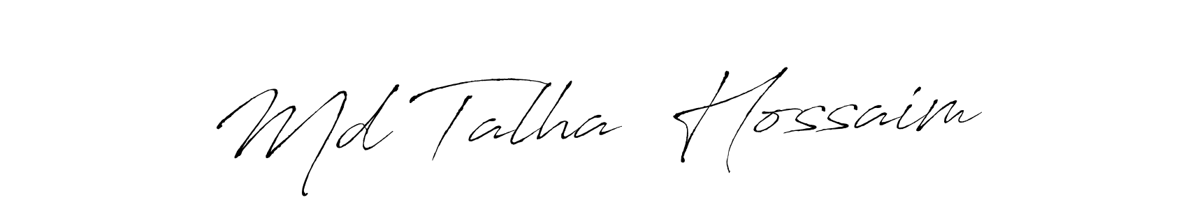 Make a short Md Talha  Hossaim signature style. Manage your documents anywhere anytime using Antro_Vectra. Create and add eSignatures, submit forms, share and send files easily. Md Talha  Hossaim signature style 6 images and pictures png