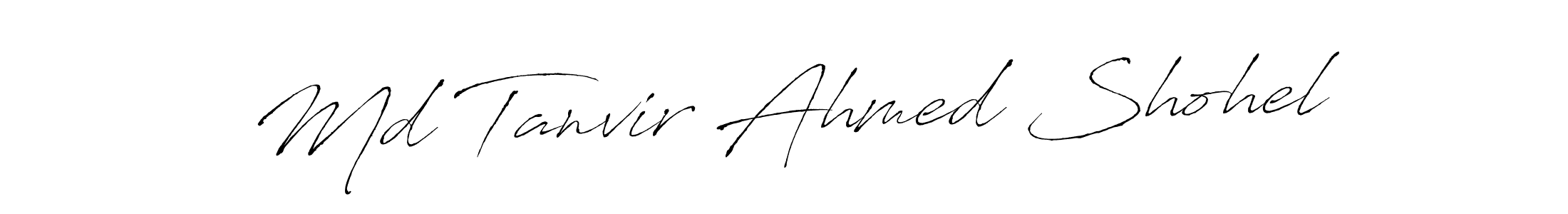 Create a beautiful signature design for name Md Tanvir Ahmed Shohel. With this signature (Antro_Vectra) fonts, you can make a handwritten signature for free. Md Tanvir Ahmed Shohel signature style 6 images and pictures png