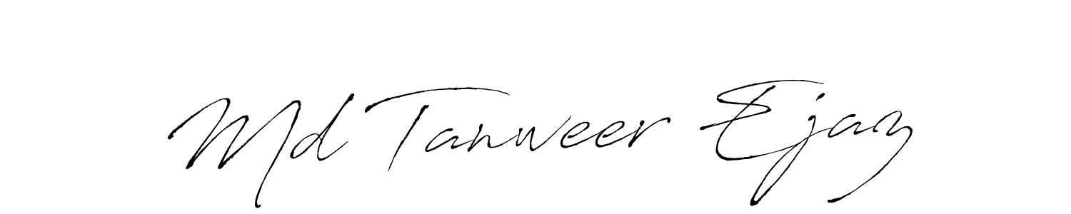 How to make Md Tanweer Ejaz name signature. Use Antro_Vectra style for creating short signs online. This is the latest handwritten sign. Md Tanweer Ejaz signature style 6 images and pictures png