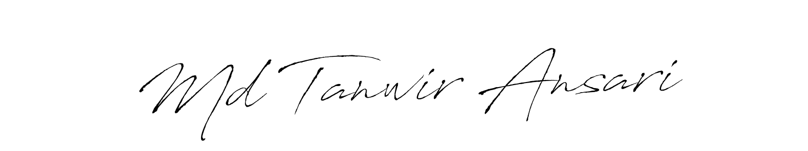 Antro_Vectra is a professional signature style that is perfect for those who want to add a touch of class to their signature. It is also a great choice for those who want to make their signature more unique. Get Md Tanwir Ansari name to fancy signature for free. Md Tanwir Ansari signature style 6 images and pictures png