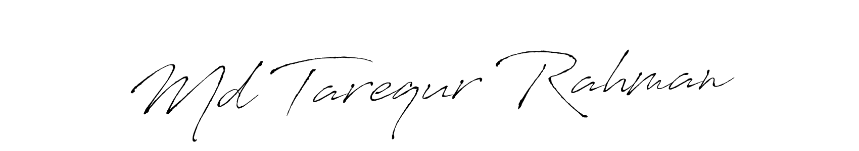 How to make Md Tarequr Rahman name signature. Use Antro_Vectra style for creating short signs online. This is the latest handwritten sign. Md Tarequr Rahman signature style 6 images and pictures png