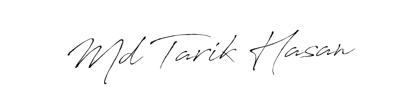 The best way (Antro_Vectra) to make a short signature is to pick only two or three words in your name. The name Md Tarik Hasan include a total of six letters. For converting this name. Md Tarik Hasan signature style 6 images and pictures png