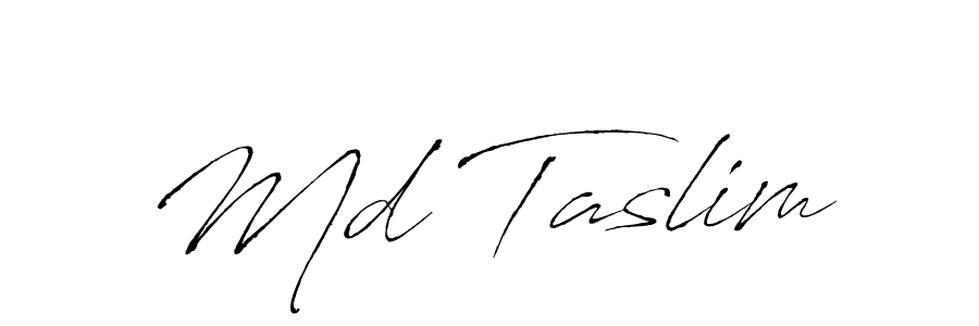 How to make Md Taslim signature? Antro_Vectra is a professional autograph style. Create handwritten signature for Md Taslim name. Md Taslim signature style 6 images and pictures png