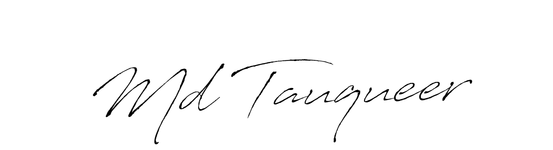 Create a beautiful signature design for name Md Tauqueer. With this signature (Antro_Vectra) fonts, you can make a handwritten signature for free. Md Tauqueer signature style 6 images and pictures png