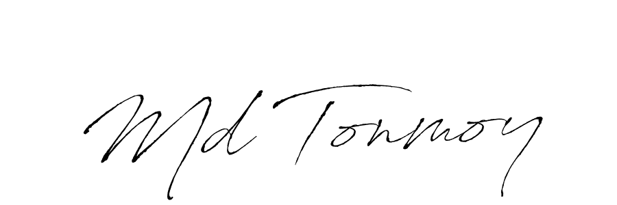 Md Tonmoy stylish signature style. Best Handwritten Sign (Antro_Vectra) for my name. Handwritten Signature Collection Ideas for my name Md Tonmoy. Md Tonmoy signature style 6 images and pictures png