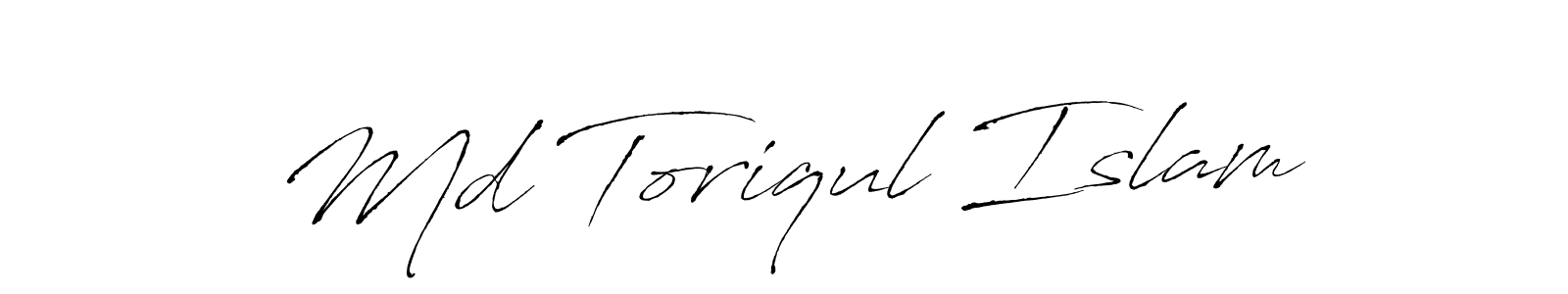 Create a beautiful signature design for name Md Toriqul Islam. With this signature (Antro_Vectra) fonts, you can make a handwritten signature for free. Md Toriqul Islam signature style 6 images and pictures png
