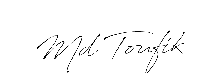 Create a beautiful signature design for name Md Toufik. With this signature (Antro_Vectra) fonts, you can make a handwritten signature for free. Md Toufik signature style 6 images and pictures png