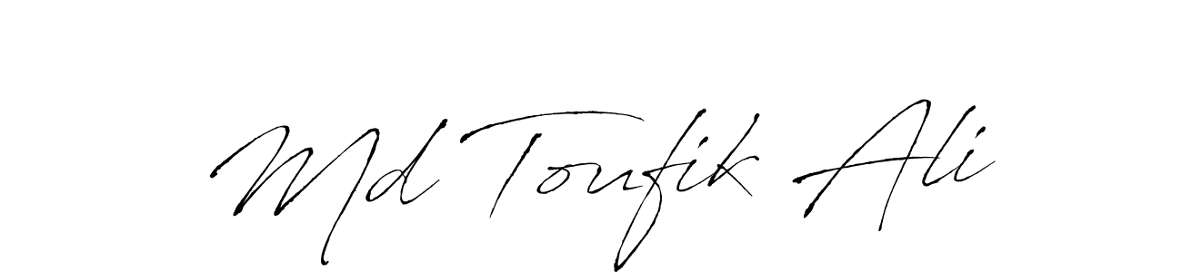 Similarly Antro_Vectra is the best handwritten signature design. Signature creator online .You can use it as an online autograph creator for name Md Toufik Ali. Md Toufik Ali signature style 6 images and pictures png