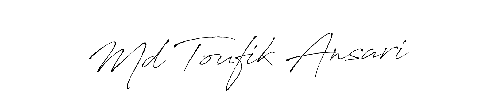 Design your own signature with our free online signature maker. With this signature software, you can create a handwritten (Antro_Vectra) signature for name Md Toufik Ansari. Md Toufik Ansari signature style 6 images and pictures png