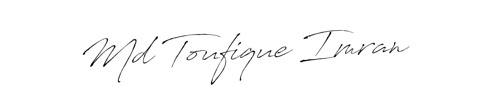 Design your own signature with our free online signature maker. With this signature software, you can create a handwritten (Antro_Vectra) signature for name Md Toufique Imran. Md Toufique Imran signature style 6 images and pictures png