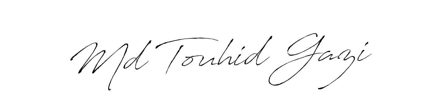 How to make Md Touhid Gazi signature? Antro_Vectra is a professional autograph style. Create handwritten signature for Md Touhid Gazi name. Md Touhid Gazi signature style 6 images and pictures png