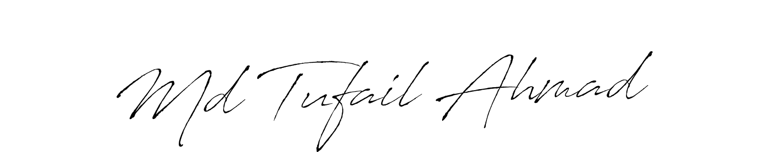 This is the best signature style for the Md Tufail Ahmad name. Also you like these signature font (Antro_Vectra). Mix name signature. Md Tufail Ahmad signature style 6 images and pictures png