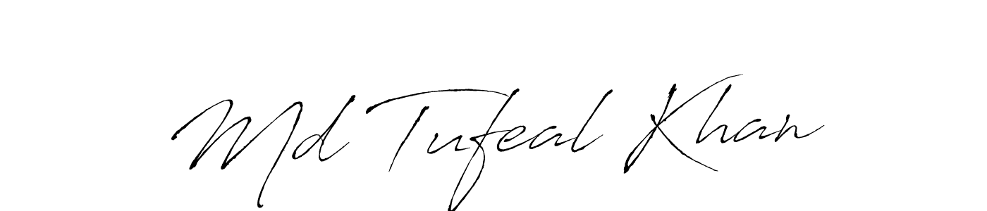 Md Tufeal Khan stylish signature style. Best Handwritten Sign (Antro_Vectra) for my name. Handwritten Signature Collection Ideas for my name Md Tufeal Khan. Md Tufeal Khan signature style 6 images and pictures png