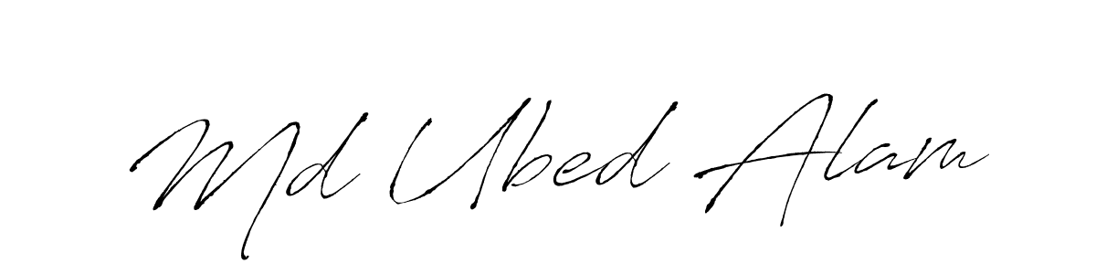 Create a beautiful signature design for name Md Ubed Alam. With this signature (Antro_Vectra) fonts, you can make a handwritten signature for free. Md Ubed Alam signature style 6 images and pictures png