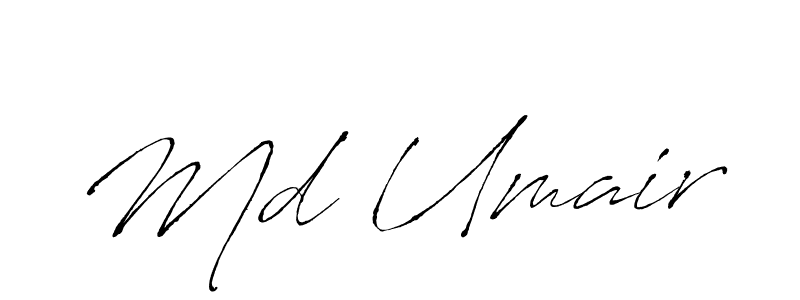 Md Umair stylish signature style. Best Handwritten Sign (Antro_Vectra) for my name. Handwritten Signature Collection Ideas for my name Md Umair. Md Umair signature style 6 images and pictures png