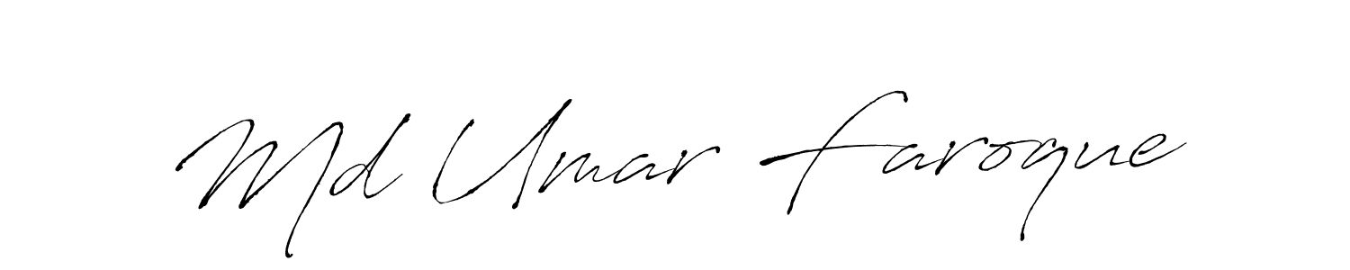 Also we have Md Umar Faroque name is the best signature style. Create professional handwritten signature collection using Antro_Vectra autograph style. Md Umar Faroque signature style 6 images and pictures png