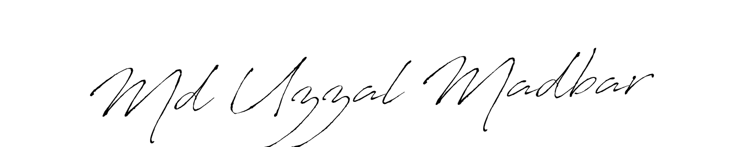 Create a beautiful signature design for name Md Uzzal Madbar. With this signature (Antro_Vectra) fonts, you can make a handwritten signature for free. Md Uzzal Madbar signature style 6 images and pictures png