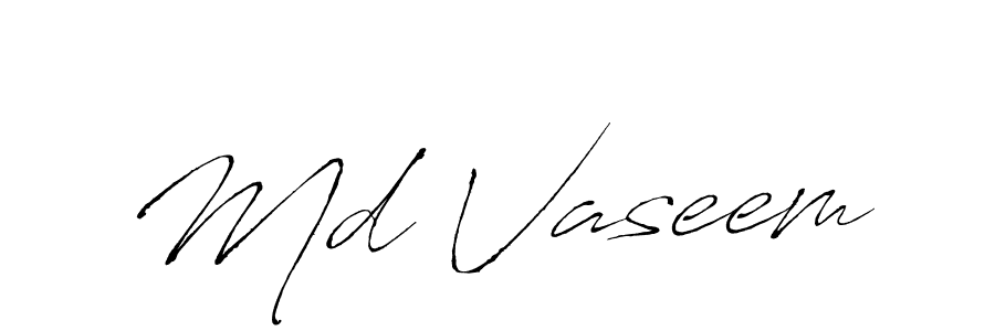 Also You can easily find your signature by using the search form. We will create Md Vaseem name handwritten signature images for you free of cost using Antro_Vectra sign style. Md Vaseem signature style 6 images and pictures png