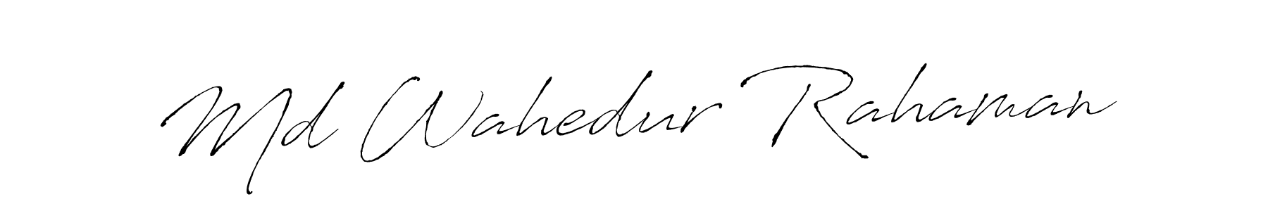 Create a beautiful signature design for name Md Wahedur Rahaman. With this signature (Antro_Vectra) fonts, you can make a handwritten signature for free. Md Wahedur Rahaman signature style 6 images and pictures png