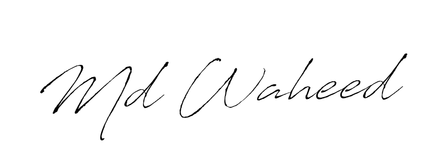 Similarly Antro_Vectra is the best handwritten signature design. Signature creator online .You can use it as an online autograph creator for name Md Waheed. Md Waheed signature style 6 images and pictures png