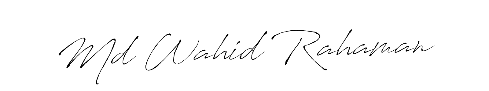 Md Wahid Rahaman stylish signature style. Best Handwritten Sign (Antro_Vectra) for my name. Handwritten Signature Collection Ideas for my name Md Wahid Rahaman. Md Wahid Rahaman signature style 6 images and pictures png