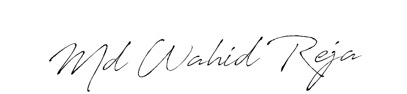 Use a signature maker to create a handwritten signature online. With this signature software, you can design (Antro_Vectra) your own signature for name Md Wahid Reja. Md Wahid Reja signature style 6 images and pictures png