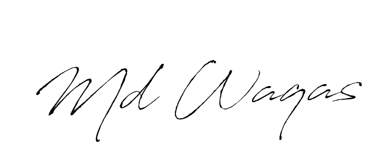 Make a beautiful signature design for name Md Waqas. With this signature (Antro_Vectra) style, you can create a handwritten signature for free. Md Waqas signature style 6 images and pictures png