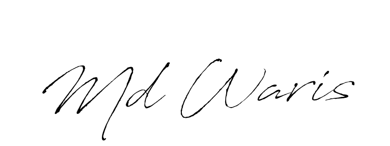 Create a beautiful signature design for name Md Waris. With this signature (Antro_Vectra) fonts, you can make a handwritten signature for free. Md Waris signature style 6 images and pictures png