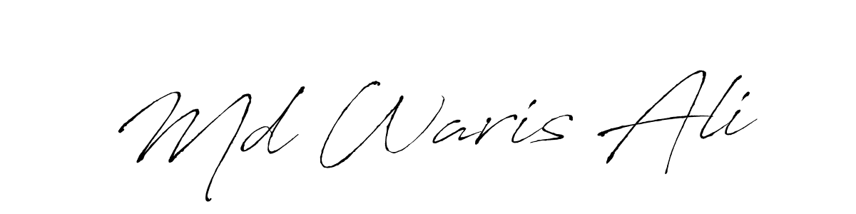 Also You can easily find your signature by using the search form. We will create Md Waris Ali name handwritten signature images for you free of cost using Antro_Vectra sign style. Md Waris Ali signature style 6 images and pictures png