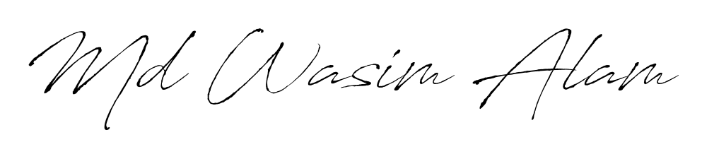 Once you've used our free online signature maker to create your best signature Antro_Vectra style, it's time to enjoy signing your documents with Md Wasim Alam name. Md Wasim Alam signature style 6 images and pictures png