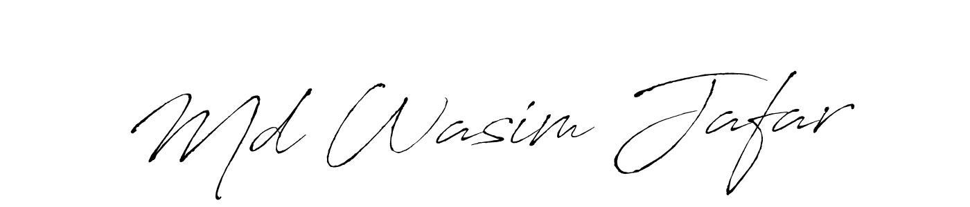 Md Wasim Jafar stylish signature style. Best Handwritten Sign (Antro_Vectra) for my name. Handwritten Signature Collection Ideas for my name Md Wasim Jafar. Md Wasim Jafar signature style 6 images and pictures png