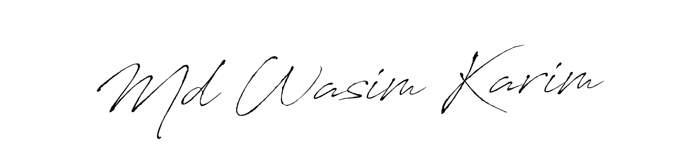 Antro_Vectra is a professional signature style that is perfect for those who want to add a touch of class to their signature. It is also a great choice for those who want to make their signature more unique. Get Md Wasim Karim name to fancy signature for free. Md Wasim Karim signature style 6 images and pictures png