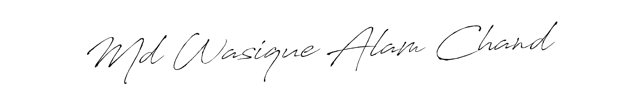 You should practise on your own different ways (Antro_Vectra) to write your name (Md Wasique Alam Chand) in signature. don't let someone else do it for you. Md Wasique Alam Chand signature style 6 images and pictures png