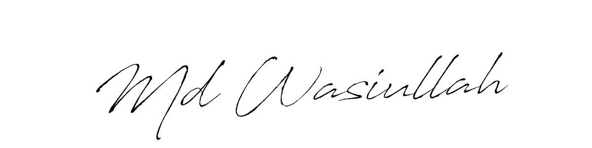 How to make Md Wasiullah signature? Antro_Vectra is a professional autograph style. Create handwritten signature for Md Wasiullah name. Md Wasiullah signature style 6 images and pictures png