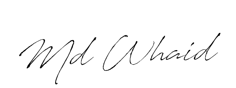 Also we have Md Whaid name is the best signature style. Create professional handwritten signature collection using Antro_Vectra autograph style. Md Whaid signature style 6 images and pictures png