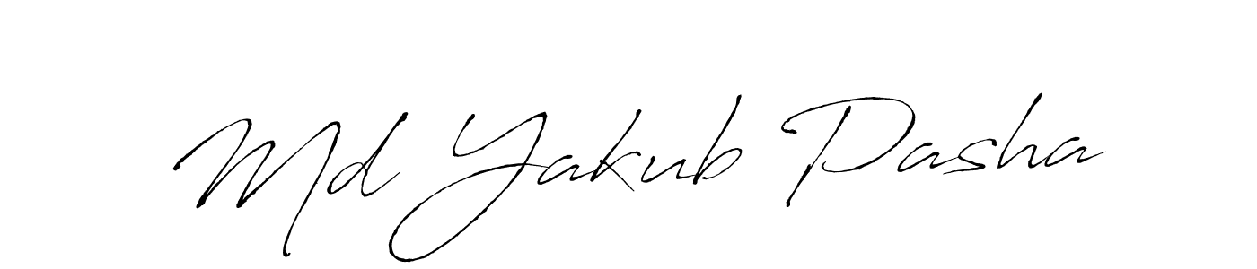 How to make Md Yakub Pasha signature? Antro_Vectra is a professional autograph style. Create handwritten signature for Md Yakub Pasha name. Md Yakub Pasha signature style 6 images and pictures png
