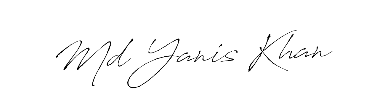 Design your own signature with our free online signature maker. With this signature software, you can create a handwritten (Antro_Vectra) signature for name Md Yanis Khan. Md Yanis Khan signature style 6 images and pictures png