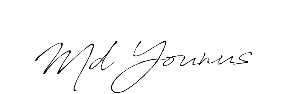 Md Younus stylish signature style. Best Handwritten Sign (Antro_Vectra) for my name. Handwritten Signature Collection Ideas for my name Md Younus. Md Younus signature style 6 images and pictures png