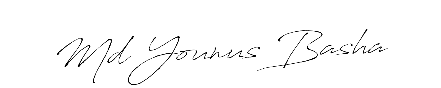 Create a beautiful signature design for name Md Younus Basha. With this signature (Antro_Vectra) fonts, you can make a handwritten signature for free. Md Younus Basha signature style 6 images and pictures png