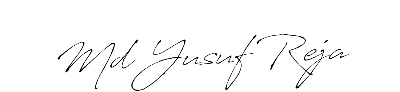 Design your own signature with our free online signature maker. With this signature software, you can create a handwritten (Antro_Vectra) signature for name Md Yusuf Reja. Md Yusuf Reja signature style 6 images and pictures png