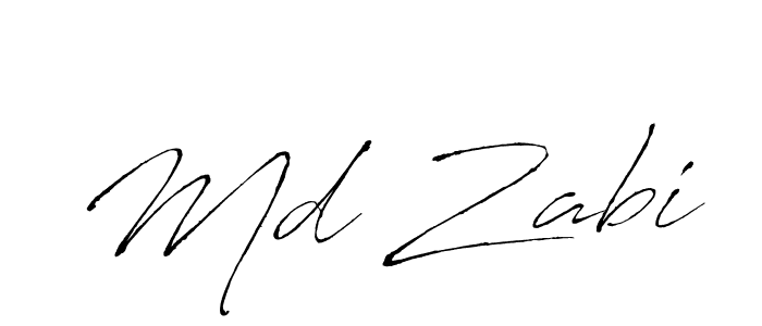 Use a signature maker to create a handwritten signature online. With this signature software, you can design (Antro_Vectra) your own signature for name Md Zabi. Md Zabi signature style 6 images and pictures png