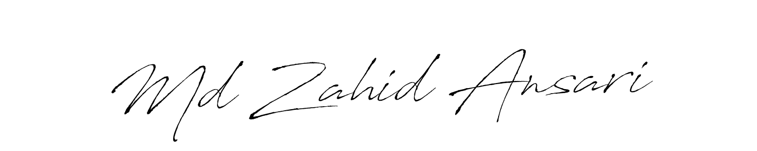 Also You can easily find your signature by using the search form. We will create Md Zahid Ansari name handwritten signature images for you free of cost using Antro_Vectra sign style. Md Zahid Ansari signature style 6 images and pictures png